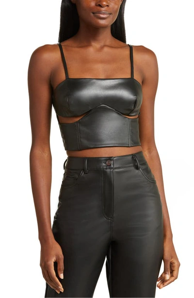Shop By.dyln Peggy Cutout Corset Top In Black