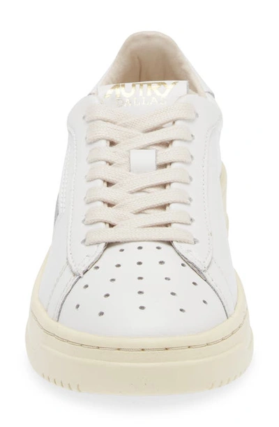 Shop Autry Dallas Low Top Sneaker In White/ Platinum