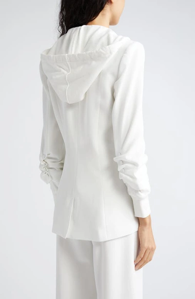 Cinq À Sept Khloe Hooded Blazer In Ivory/ Ivory