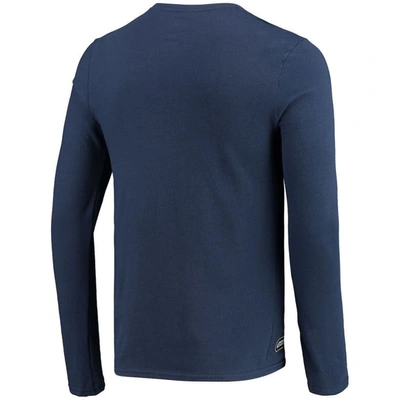 Shop New Era Navy New England Patriots Combine Authentic Static Abbreviation Long Sleeve T-shirt