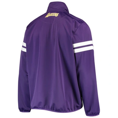 Shop G-iii Sports By Carl Banks Purple Los Angeles Lakers Power Pitcher Full-zip Track Jacket