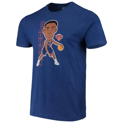 Shop 47 ' Rj Barrett Heathered Blue New York Knicks Bobblehead T-shirt In Heather Royal