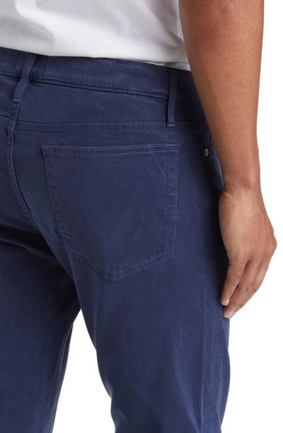 Shop Frame L'homme Slim Fit Five-pocket Twill Pants In Dark Denim