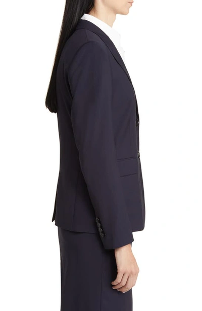 Shop Hugo Boss Boss Juleah Virgin Wool Blazer In Sky Captain