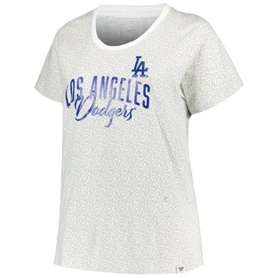 Shop Profile White Los Angeles Dodgers Plus Size Leopard T-shirt
