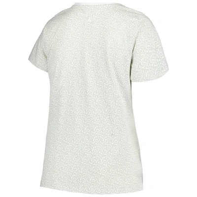 Shop Profile White Los Angeles Dodgers Plus Size Leopard T-shirt