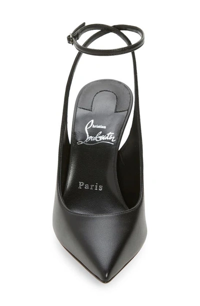 Christian Louboutin Condora Leather Red Sole Ankle-strap Pumps In Black