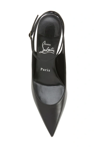 Christian Louboutin Condora Leather Red Sole Ankle-strap Pumps In Black
