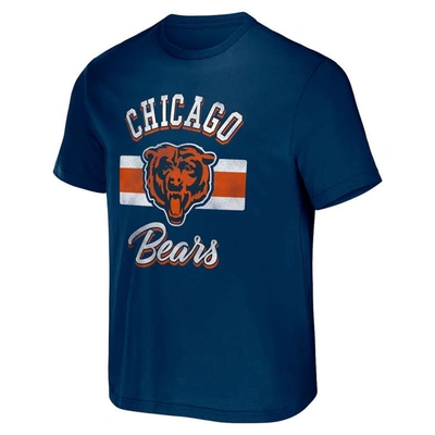 Shop Nfl X Darius Rucker Collection By Fanatics Navy Chicago Bears Stripe T-shirt