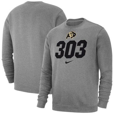 Shop Nike Heather Gray Colorado Buffaloes 303 Pullover Sweatshirt