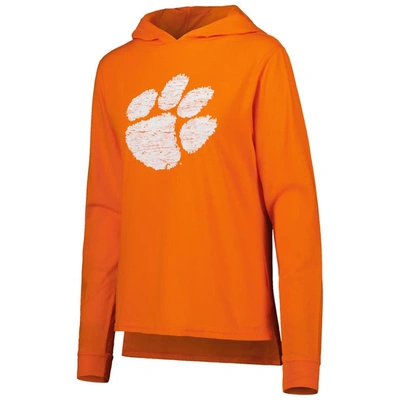 Shop Concepts Sport Orange Clemson Tigers Long Sleeve Hoodie T-shirt & Pants Sleep Set