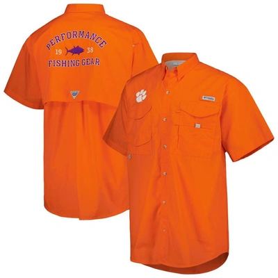 Shop Columbia Orange Clemson Tigers Bonehead Button-up Shirt