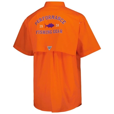 Shop Columbia Orange Clemson Tigers Bonehead Button-up Shirt