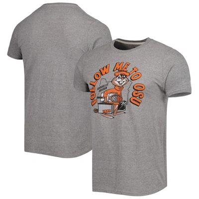 Shop Homefield Heathered Charcoal Oregon State Beavers Vintage T-shirt In Heather Charcoal