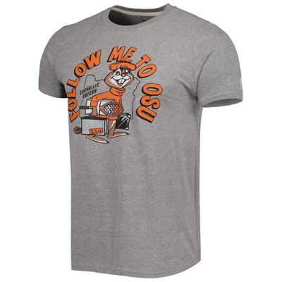 Shop Homefield Heathered Charcoal Oregon State Beavers Vintage T-shirt In Heather Charcoal