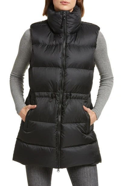 Shop Helly Hansen Essence Hooded 600 Fill Power Down Vest In Black