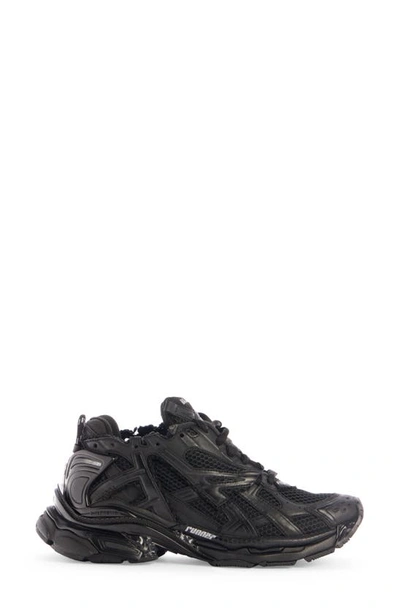 Shop Balenciaga Runner Sneaker In Black