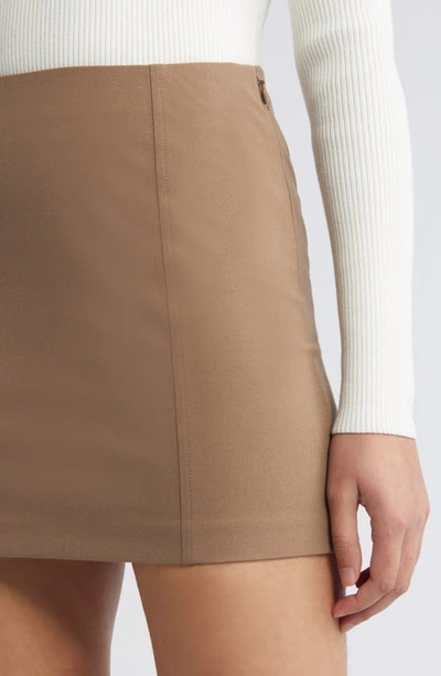 Open Edit Tailored Miniskirt In Brown Caribou