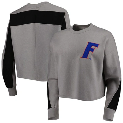 Shop Gameday Couture Gray Florida Gators Back To Reality Colorblock Pullover Sweatshirt