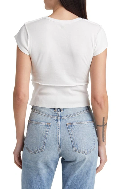 Slvrlake Re-worked Fitted Tee In Natural White