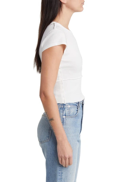 Slvrlake Re-worked Fitted Tee In Natural White