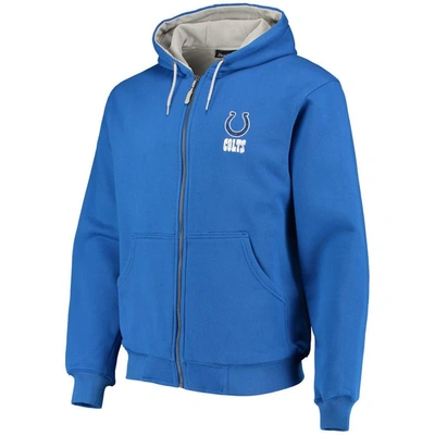 Shop Dunbrooke Royal Indianapolis Colts Craftsman Thermal-lined Full-zip Hoodie