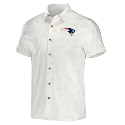 Shop Nfl X Darius Rucker Collection By Fanatics White New England Patriots Woven Button-up T-shirt