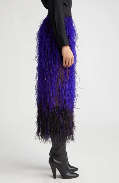 Shop Aliétte Feather Midi Skirt In Purple