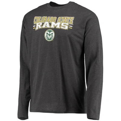 Shop Concepts Sport Green/heathered Charcoal Colorado State Rams Meter Long Sleeve T-shirt & Pants Sleep  In Heather Charcoal