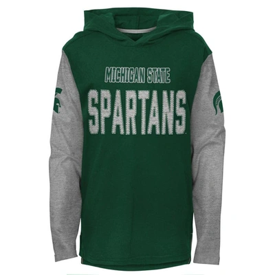 Shop Outerstuff Youth Green Michigan State Spartans Heritage Hoodie Long Sleeve T-shirt
