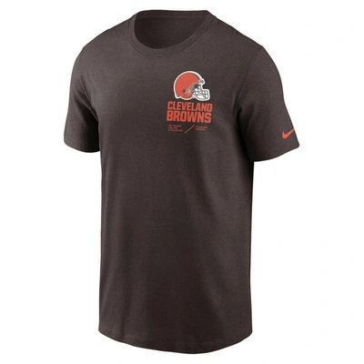Shop Nike Brown Cleveland Browns Sideline Infograph Lockup Performance T-shirt