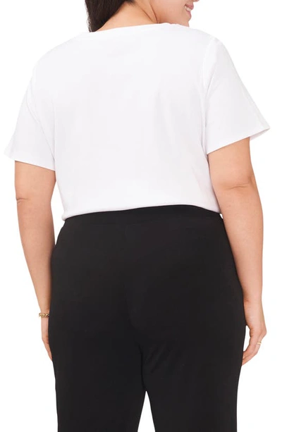 Vince Camuto Crewneck T-shirt In Ultra White