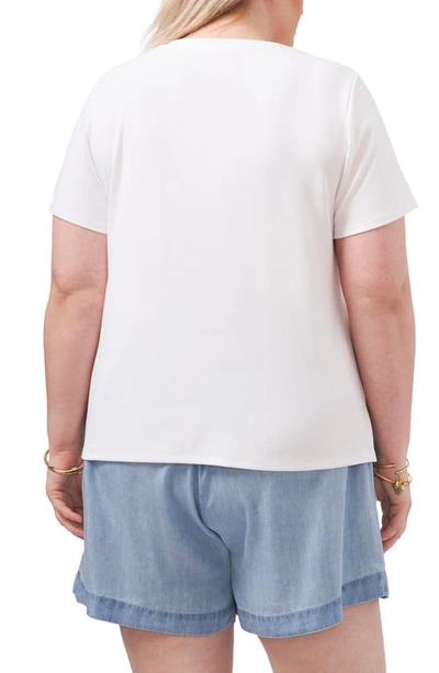 Vince Camuto Crewneck T-shirt In Ultra White