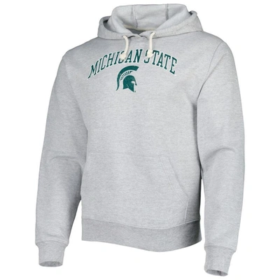 Shop League Collegiate Wear Heather Gray Michigan State Spartans Arch Essential Pullover Hoodie