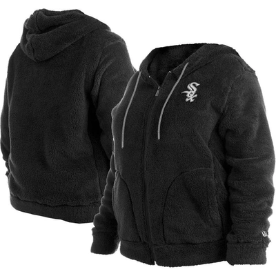Shop New Era Black Chicago White Sox Plus Size Sherpa Full-zip Jacket