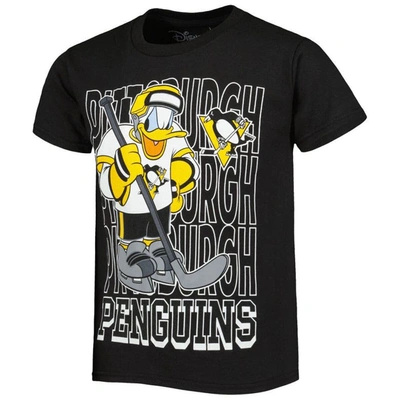 Shop Outerstuff Youth Black Pittsburgh Penguins Disney Donald Duck Three-peat T-shirt