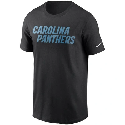 Shop Nike Black Carolina Panthers Team Wordmark T-shirt