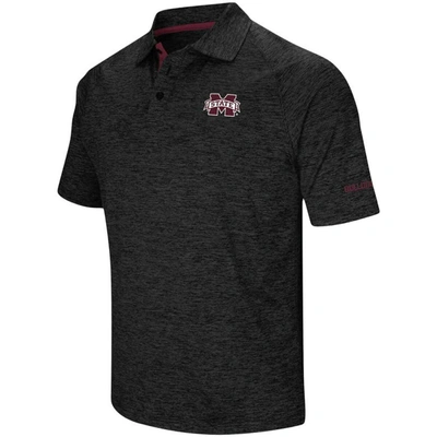 Shop Colosseum Heathered Black Mississippi State Bulldogs Down Swing Raglan Polo In Heather Black