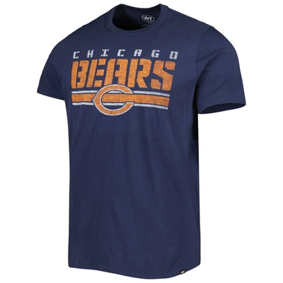 Shop 47 ' Navy Chicago Bears Logo Team Stripe T-shirt