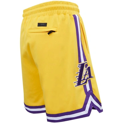 Shop Pro Standard Gold Los Angeles Lakers Chenille Shorts
