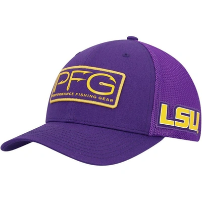 Shop Columbia Purple Lsu Tigers Pfg Hooks Flex Hat