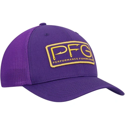 Shop Columbia Purple Lsu Tigers Pfg Hooks Flex Hat