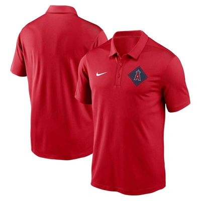 Shop Nike Red Los Angeles Angels Diamond Icon Franchise Performance Polo