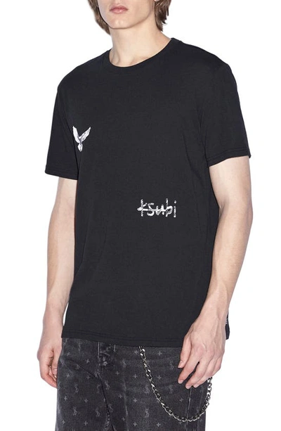 Shop Ksubi Flight Kash Graphic T-shirt In Black