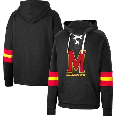 Shop Colosseum Black Maryland Terrapins Lace-up 4.0 Pullover Hoodie