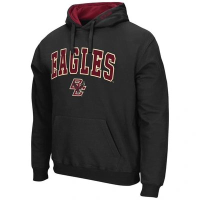Shop Colosseum Black Boston College Eagles Arch And Logo Pullover Hoodie