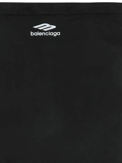 Shop Balenciaga "3b Sports Icon" Neck Scarf In Black