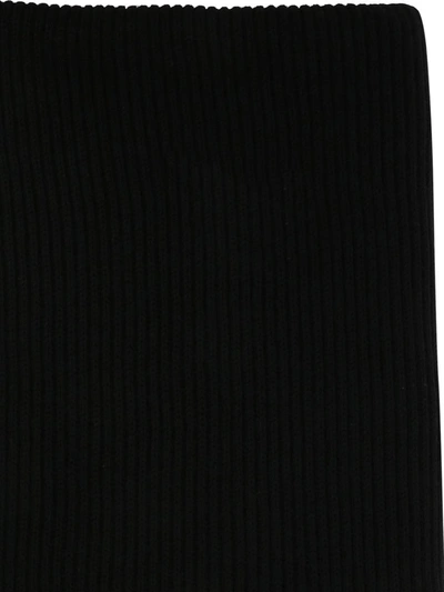 Shop Balenciaga Logo-patch Wool Scarf In Black