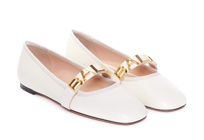 Shop Bally Flat Shoes In White