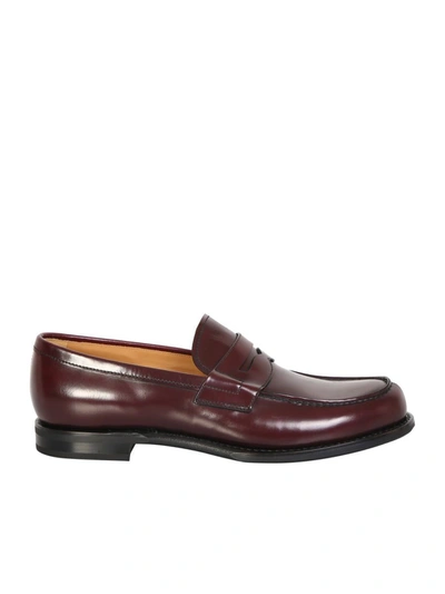 Shop Church's Loafers In Bordeaux